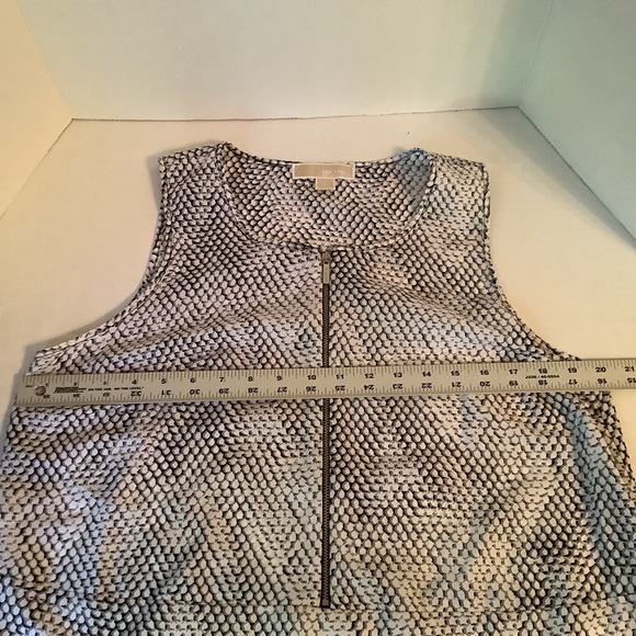 Michael Michael Kors Sleeveless Blouse Black White Size Large - Picture 12 of 12